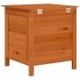 Arcón de jardín madera maciza abeto marrón 50x49x56,5 cm by vidaXL, Outdoor storage boxes - Ref: Foro24-364751, Price: 83,97 ...