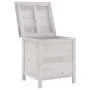 Solid wood garden chest white fir 50x49x56.5 cm by vidaXL, Outdoor storage boxes - Ref: Foro24-364749, Price: 84,77 €, Discou...
