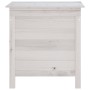 Arcón de jardín madera maciza abeto blanco 50x49x56,5 cm