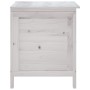 Arcón de jardín madera maciza abeto blanco 50x49x56,5 cm