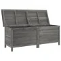 Massivholz Gartentruhe Tanne anthrazitgrau 150x50x56,5 cm von vidaXL, Aufbewahrungsboxen für den Außenbereich - Ref: Foro24-3...