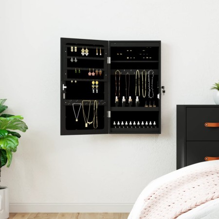 Spiegel mit Schmuckschatulle und LED-Leuchten für schwarze Wand von vidaXL, Spiegel - Ref: Foro24-353239, Preis: 70,42 €, Rab...