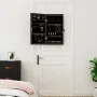 Mirror with jewelry box and LED lights for black wall by vidaXL, Mirrors - Ref: Foro24-353239, Price: 69,38 €, Discount: %