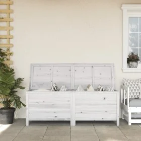 Solid wood garden chest white fir 150x50x56.5 cm by vidaXL, Outdoor storage boxes - Ref: Foro24-364757, Price: 170,19 €, Disc...