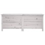 Arcón de jardín madera maciza abeto blanco 150x50x56,5 cm