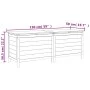 Solid wood garden chest white fir 150x50x56.5 cm by vidaXL, Outdoor storage boxes - Ref: Foro24-364757, Price: 173,24 €, Disc...