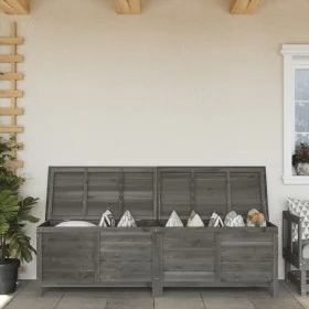 Arcón jardín madera maciza abeto gris antracita 198,5x50x56,5cm by vidaXL, Outdoor storage boxes - Ref: Foro24-364762, Price:...