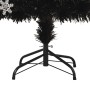 Árbol de Navidad copos de nieve LED fibra óptica negro 240 cm