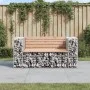 Gabion design garden bench Douglas fir wood 143x71x65.5cm by vidaXL, garden benches - Ref: Foro24-834378, Price: 157,34 €, Di...
