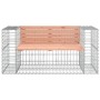 Gabionen-Design-Gartenbank aus Douglasienholz, 143 x 71 x 65,5 cm von vidaXL, Gartenbänke - Ref: Foro24-834378, Preis: 159,77...