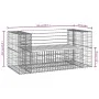 Gabion design garden bench Douglas fir wood 143x71x65.5cm by vidaXL, garden benches - Ref: Foro24-834378, Price: 157,34 €, Di...