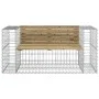 Garden bench with gabions impregnated pine wood 143x71x65.5 cm by vidaXL, garden benches - Ref: Foro24-834379, Price: 169,06 ...