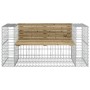 Gartenbank mit Gabionen aus imprägniertem Kiefernholz 143x71x65,5 cm von vidaXL, Gartenbänke - Ref: Foro24-834379, Preis: 171...