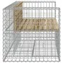 Garden bench with gabions impregnated pine wood 143x71x65.5 cm by vidaXL, garden benches - Ref: Foro24-834379, Price: 169,06 ...