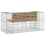 Gartenbank mit Gabionen aus imprägniertem Kiefernholz 143x71x65,5 cm von vidaXL, Gartenbänke - Ref: Foro24-834379, Preis: 171...