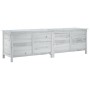 Arcón de jardín madera maciza abeto blanco 198,5x50x56,5 cm de vidaXL, Cajas de almacenaje para exteriores - Ref: Foro24-3647...