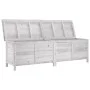Arcón de jardín madera maciza abeto blanco 198,5x50x56,5 cm de vidaXL, Cajas de almacenaje para exteriores - Ref: Foro24-3647...