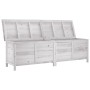 Arcón de jardín madera maciza abeto blanco 198,5x50x56,5 cm de vidaXL, Cajas de almacenaje para exteriores - Ref: Foro24-3647...