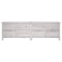 Arcón de jardín madera maciza abeto blanco 198,5x50x56,5 cm de vidaXL, Cajas de almacenaje para exteriores - Ref: Foro24-3647...