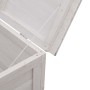 Arcón de jardín madera maciza abeto blanco 198,5x50x56,5 cm de vidaXL, Cajas de almacenaje para exteriores - Ref: Foro24-3647...