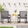 Gartenstühle 2 Stück massives Kiefernholz grau 60x48x91 cm von vidaXL, Gartenstühle - Ref: Foro24-824055, Preis: 92,37 €, Rab...