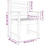 Gartenstühle 2 Stück massives Kiefernholz grau 60x48x91 cm von vidaXL, Gartenstühle - Ref: Foro24-824055, Preis: 92,37 €, Rab...