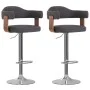 Barhocker, 2 Einheiten, gebogenes Holz, dunkelgrau und Stoff von vidaXL, Küchenhocker - Ref: Foro24-327338, Preis: 195,11 €, ...