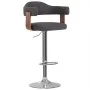 Barhocker, 2 Einheiten, gebogenes Holz, dunkelgrau und Stoff von vidaXL, Küchenhocker - Ref: Foro24-327338, Preis: 195,11 €, ...