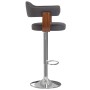 Barhocker, 2 Einheiten, gebogenes Holz, dunkelgrau und Stoff von vidaXL, Küchenhocker - Ref: Foro24-327338, Preis: 191,08 €, ...