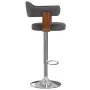 Barhocker, 2 Einheiten, gebogenes Holz, dunkelgrau und Stoff von vidaXL, Küchenhocker - Ref: Foro24-327338, Preis: 195,11 €, ...