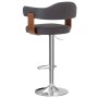 Barhocker, 2 Einheiten, gebogenes Holz, dunkelgrau und Stoff von vidaXL, Küchenhocker - Ref: Foro24-327338, Preis: 191,08 €, ...