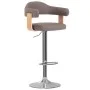 Bar stools 2 units gray taupe curved wood and fabric by vidaXL, Kitchen stools - Ref: Foro24-327339, Price: 188,08 €, Discoun...