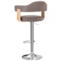 Barhocker 2 Einheiten aus gebogenem Holz und Stoff in Grau-Taupe von vidaXL, Küchenhocker - Ref: Foro24-327339, Preis: 201,33...