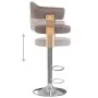 Bar stools 2 units gray taupe curved wood and fabric by vidaXL, Kitchen stools - Ref: Foro24-327339, Price: 188,08 €, Discoun...