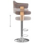Barhocker 2 Einheiten aus gebogenem Holz und Stoff in Grau-Taupe von vidaXL, Küchenhocker - Ref: Foro24-327339, Preis: 201,33...