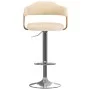 Taburetes de cocina 2 uds cuero sintético madera curvada crema by vidaXL, Kitchen stools - Ref: Foro24-327335, Price: 203,32 ...