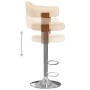 Küchenhocker 2 Stück Kunstleder gebogene Holzbeine Creme von vidaXL, Küchenhocker - Ref: Foro24-327335, Preis: 203,74 €, Raba...