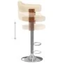 Taburetes de cocina 2 uds cuero sintético madera curvada crema by vidaXL, Kitchen stools - Ref: Foro24-327335, Price: 203,32 ...