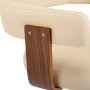 Taburetes de cocina 2 uds cuero sintético madera curvada crema by vidaXL, Kitchen stools - Ref: Foro24-327335, Price: 203,32 ...