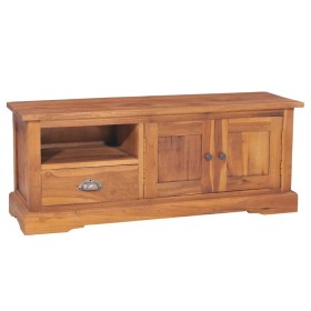 Mueble para TV madera maciza de teca 100x30x40 cm