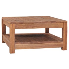 Mesa de centro de madera maciza de teca 68x67x35 cm