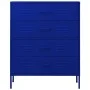 Dark blue steel drawer cabinet 80x35x101.5 cm by vidaXL, Drawers - Ref: Foro24-336199, Price: 188,83 €, Discount: %