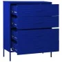 Dark blue steel drawer cabinet 80x35x101.5 cm by vidaXL, Drawers - Ref: Foro24-336199, Price: 188,83 €, Discount: %