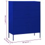 Armario de cajones de acero azul oscuro 80x35x101,5 cm | Foro24.es | Tu tienda online para hogar, jardín y más Foro24.es