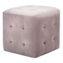 Mesitas de noche 2 unidades terciopelo rosa 30x30x30 cm