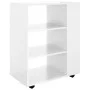 Glänzend weißer Sperrholz-Rollenschrank, 60 x 35 x 75 cm von vidaXL, Schließfächer und Lagerschränke - Ref: Foro24-808455, Pr...