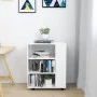 Glossy white plywood wheel cabinet 60x35x75cm by vidaXL, Lockers and storage cabinets - Ref: Foro24-808455, Price: 80,08 €, D...