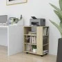 Kleiderschrank mit Rädern Sperrholz Sonoma Eiche 60x35x75cm von vidaXL, Schließfächer und Lagerschränke - Ref: Foro24-808452,...