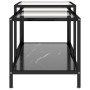 2-teiliger Couchtisch aus gehärtetem schwarzem Glas von vidaXL, Seitentische - Ref: Foro24-331615, Preis: 113,99 €, Rabatt: %