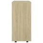Kleiderschrank mit Rädern Sperrholz Sonoma Eiche 60x35x75cm von vidaXL, Schließfächer und Lagerschränke - Ref: Foro24-808452,...
